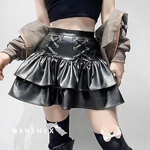 LONSLAN フリルミニスカート ブラック LONSLAN フリルミニスカート ブラック スカート 裾フリルミニスカート