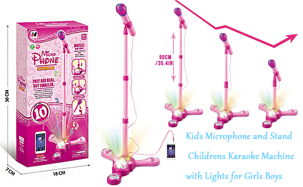 Kids Microphone and Stand Childrens Karaoke Machine