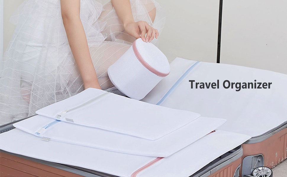 MORJCG 5Pcs Mesh Laundry Bags, Washing Bags for Laundry,Washing Machine Bag, Laundry Net