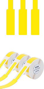 P15 Cable Labels 12.5x109mm Yellow Sticker