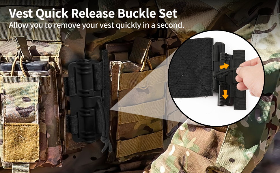yeesport Vest Quick Release Buckles Set, Single Point