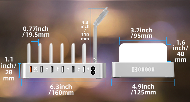 usb and usb c charging station for multiple devices phone charging station fast charger
