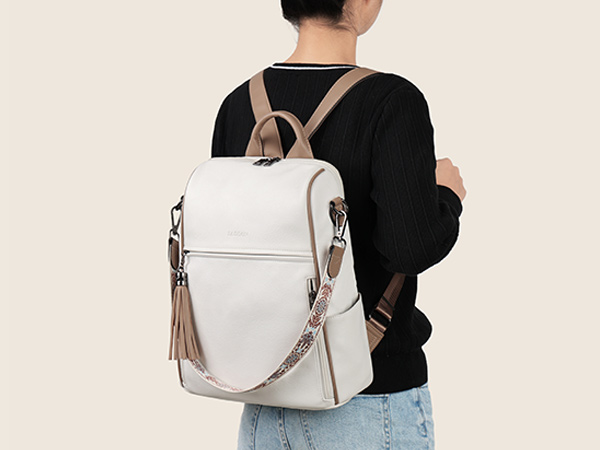 Amazon.com: FADEON Leather Backpack Purse for Women Designer