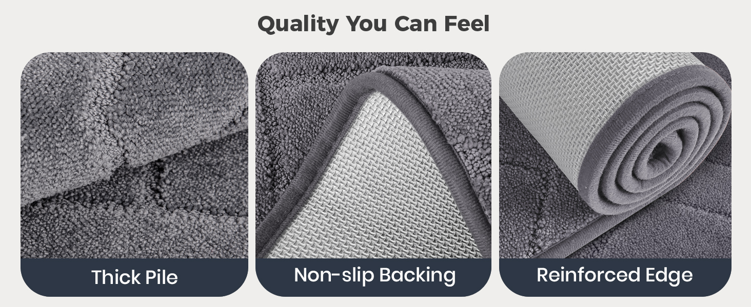 Soft Surface Non-slip Backing Reinforced Edge
