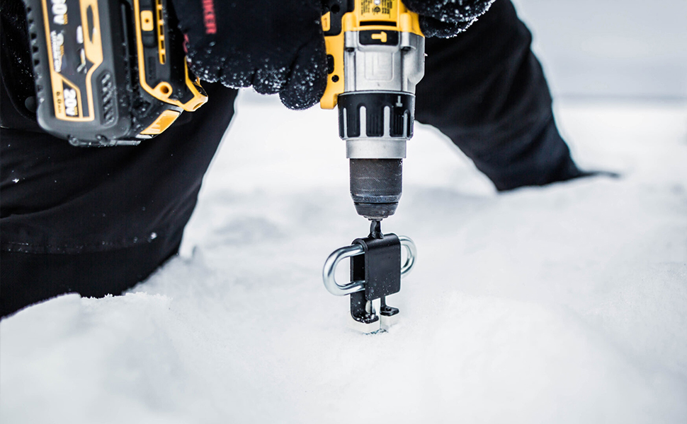 TOBWOLF 5PCS Ice Anchor Tool Kit, 11.2in Large Ice Fishing