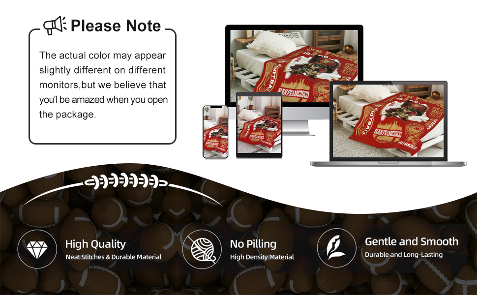 Football City Classic Throw Blanket, Football Team Fan