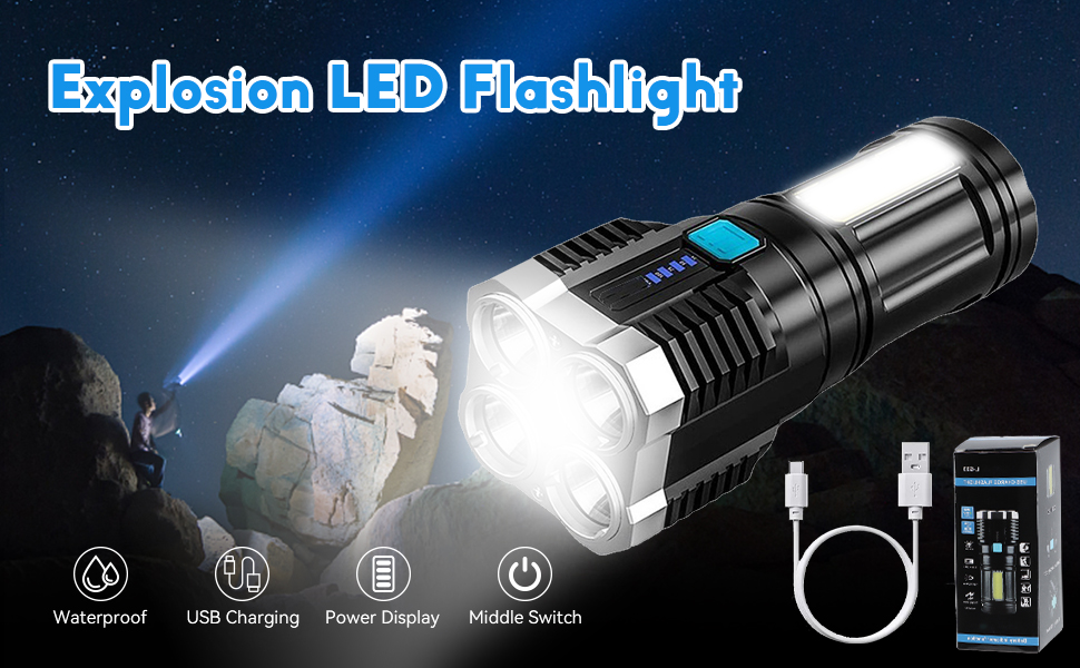 4 led torch torch Torch rechargeable torch light rechargeable torch