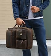 leather briefcase backpack