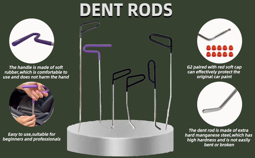 dent reapir;car dent repair;dent remover tool for car;paintless dent removal kit,dent rod