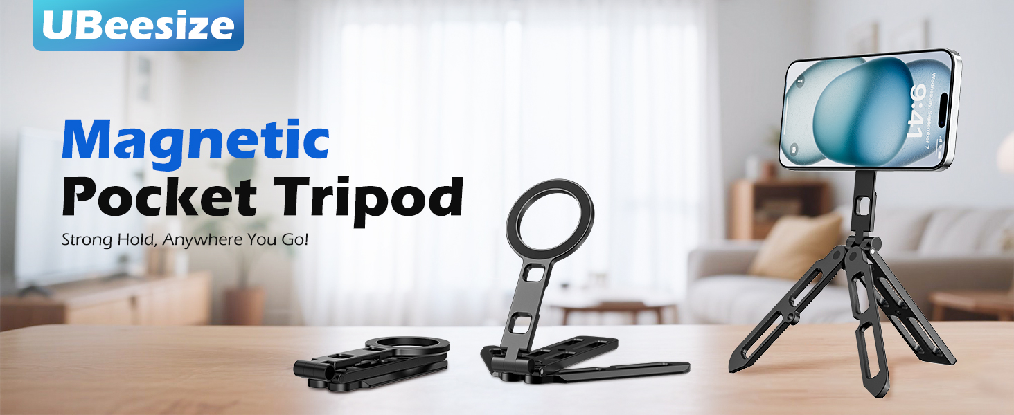 Foldable Magnetic Mini Phone Tripod Stand