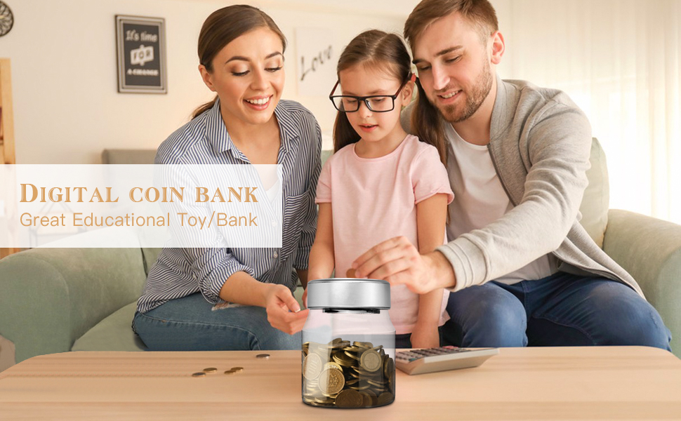 Living Today Digital Coin Bank, Digital Coin Counting Bank with LCD