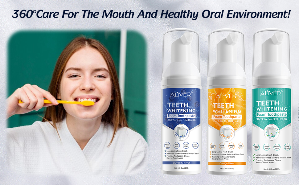 Teeth Whitening Toothpaste, 2 Pack Citrus Baking Soda