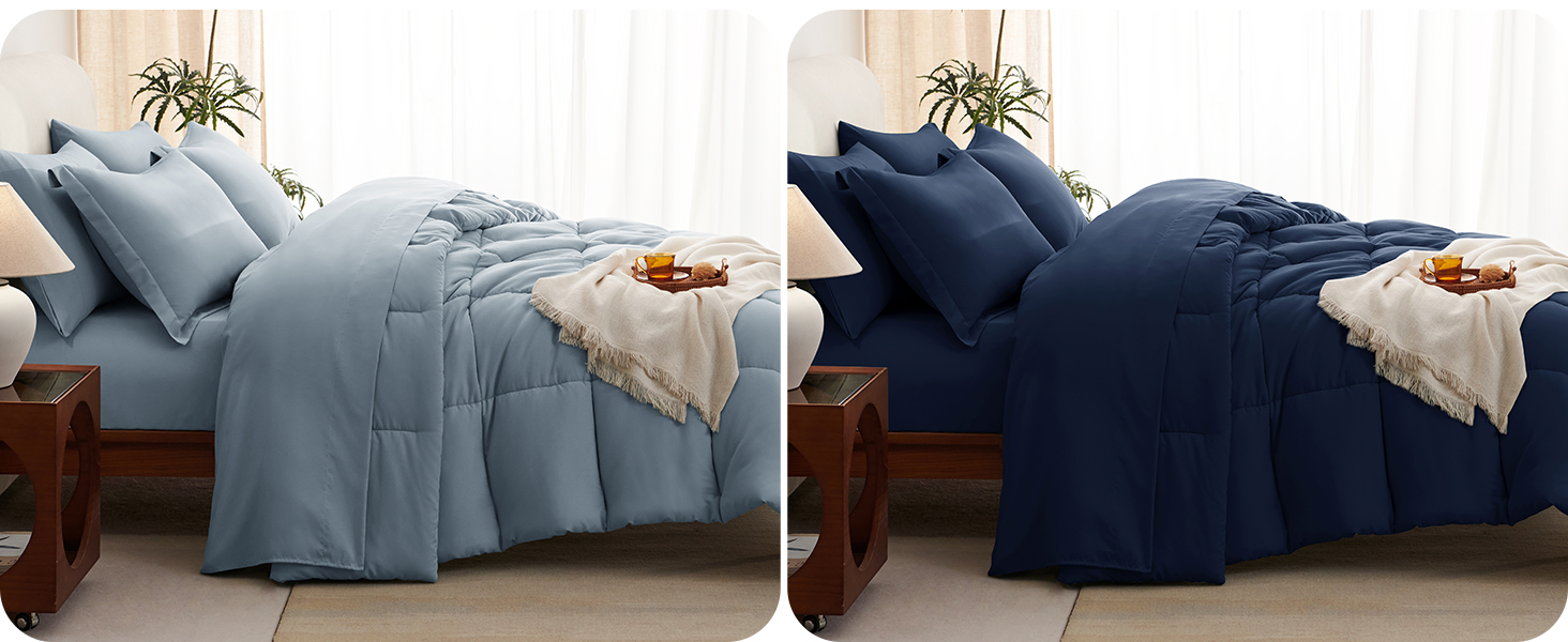 Grayish Blue & Navy Blue