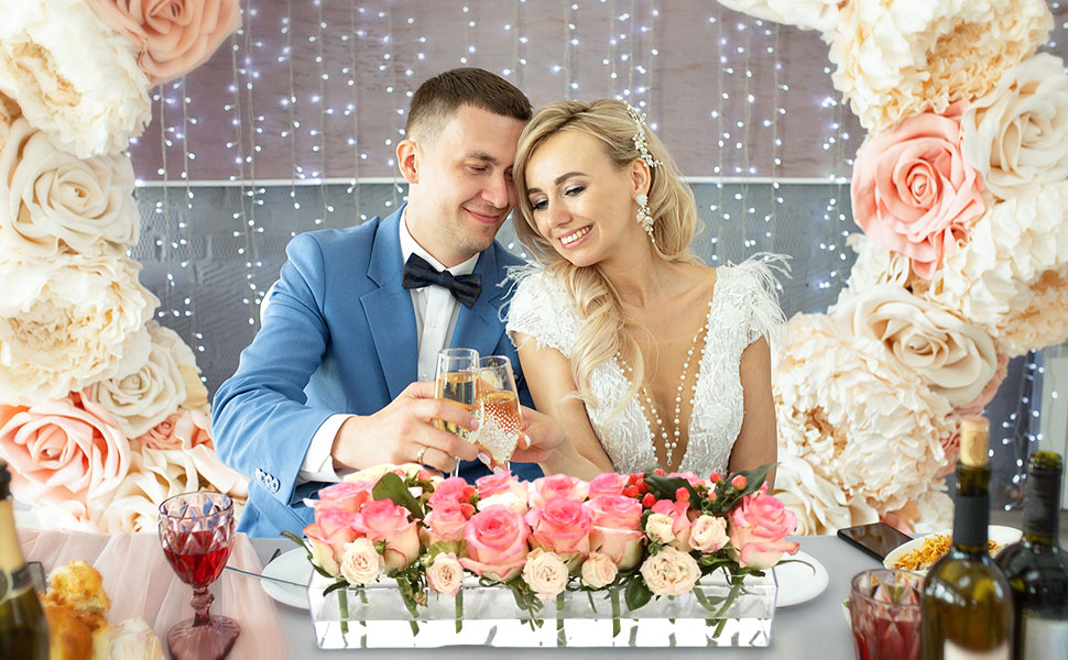 4 Pack Clear Acrylic Flower Vase Centerp... 9 Clear Acrylic Flower Vase