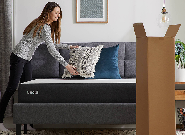 Amazon.com: Lucid 8 Inch Queen Mattress - Firm Gel Memory