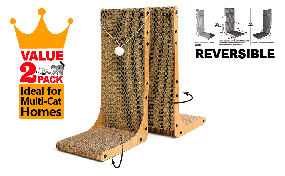 cardboard cat scratching pad wall mount