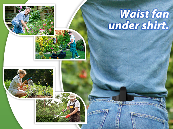 belt fan clip on waist portable cooling fan waist fan clip on