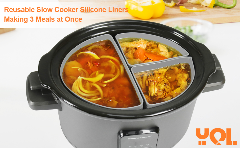 YQL Silicone Slow Cooker Liner, Slow Cooker Divider Liner