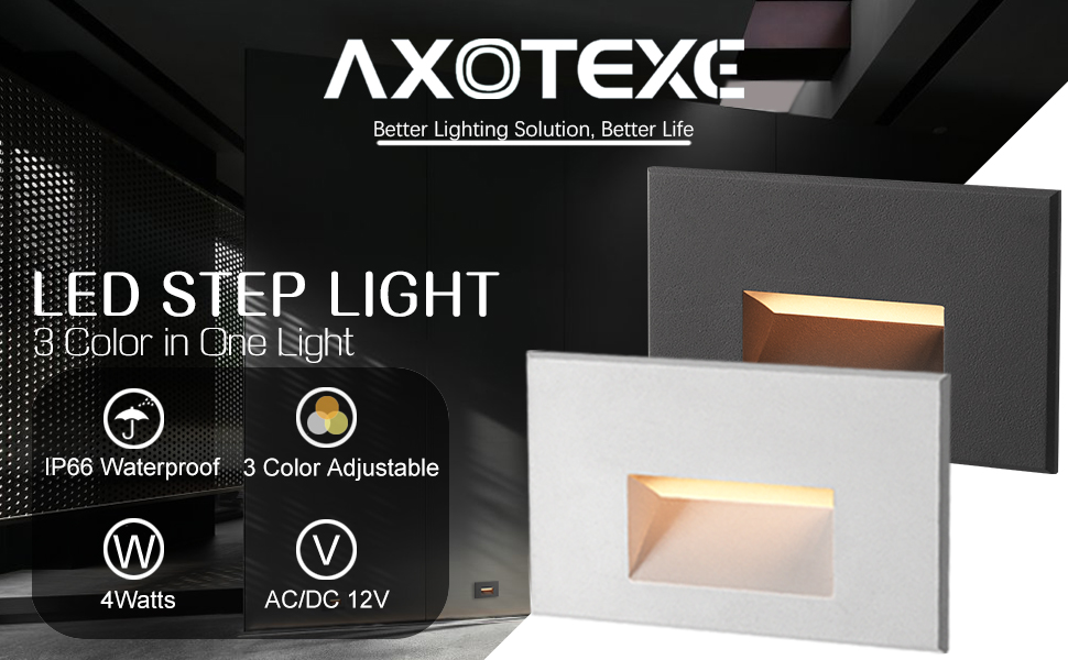 AXOTEXE Step Lights Outdoor Indoor 12V Low Voltage LED