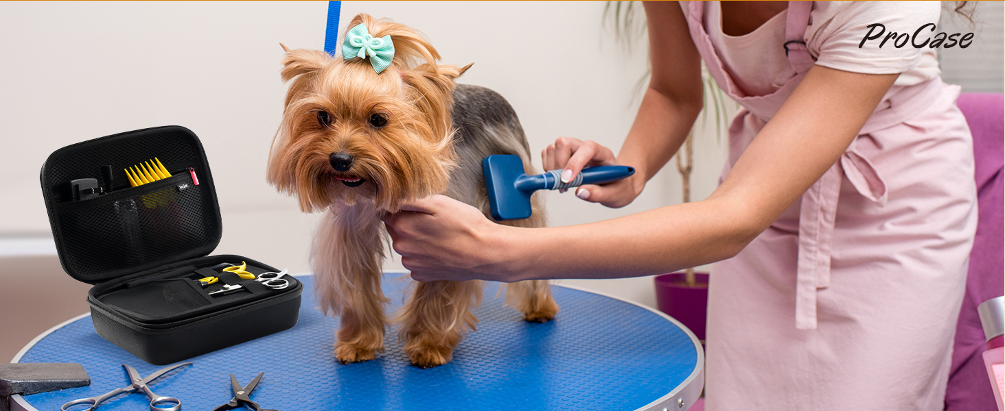 ProCase Hard Pet Grooming Tool Storage Case