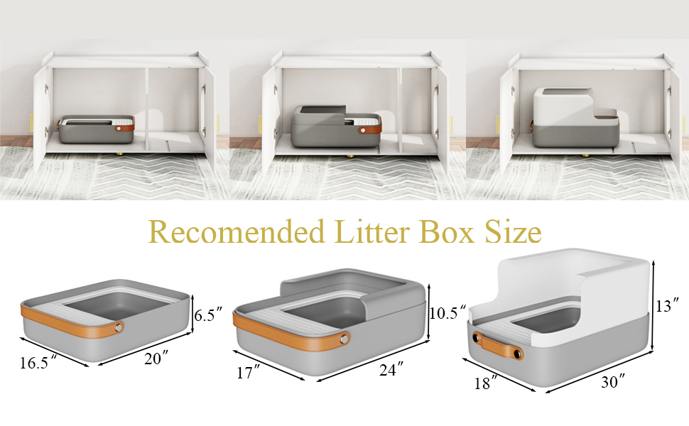 Lkeiyay Cat Litter Box Enclosure, Litter Box Fueniture