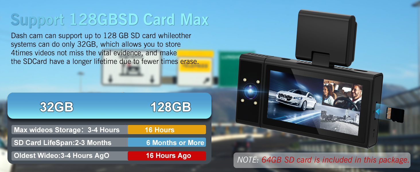 3 Channel Dash Cam
