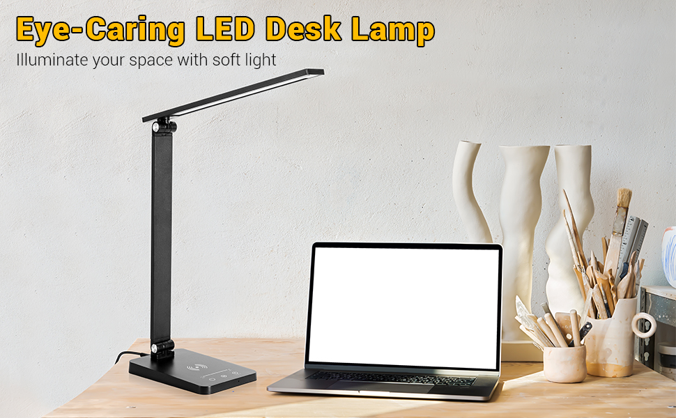 Desk Lamp with Wireless Charging