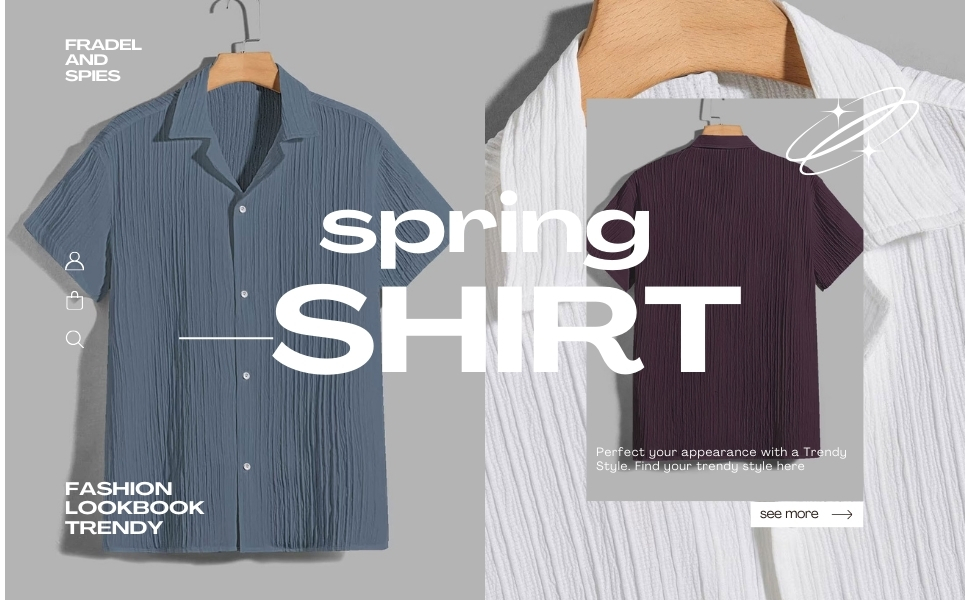 SWADESI STUFF Men's Relaxed Fit Striped Short Sleeve Button-Down Casual Shirt