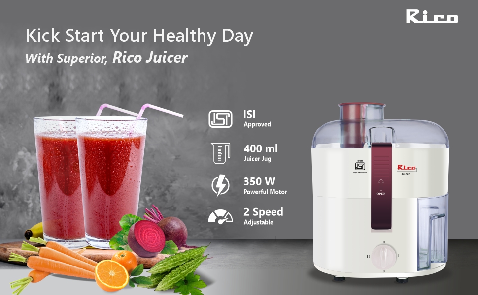 Rico Electric Juicer for All Fruits and Vegetables with Japanese