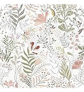 Safiyya Floral Peel and Stick Wallpaper Boho Contact Paper 17.3