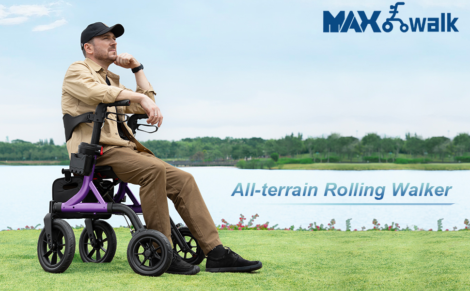 rollator walker with seat for seniors