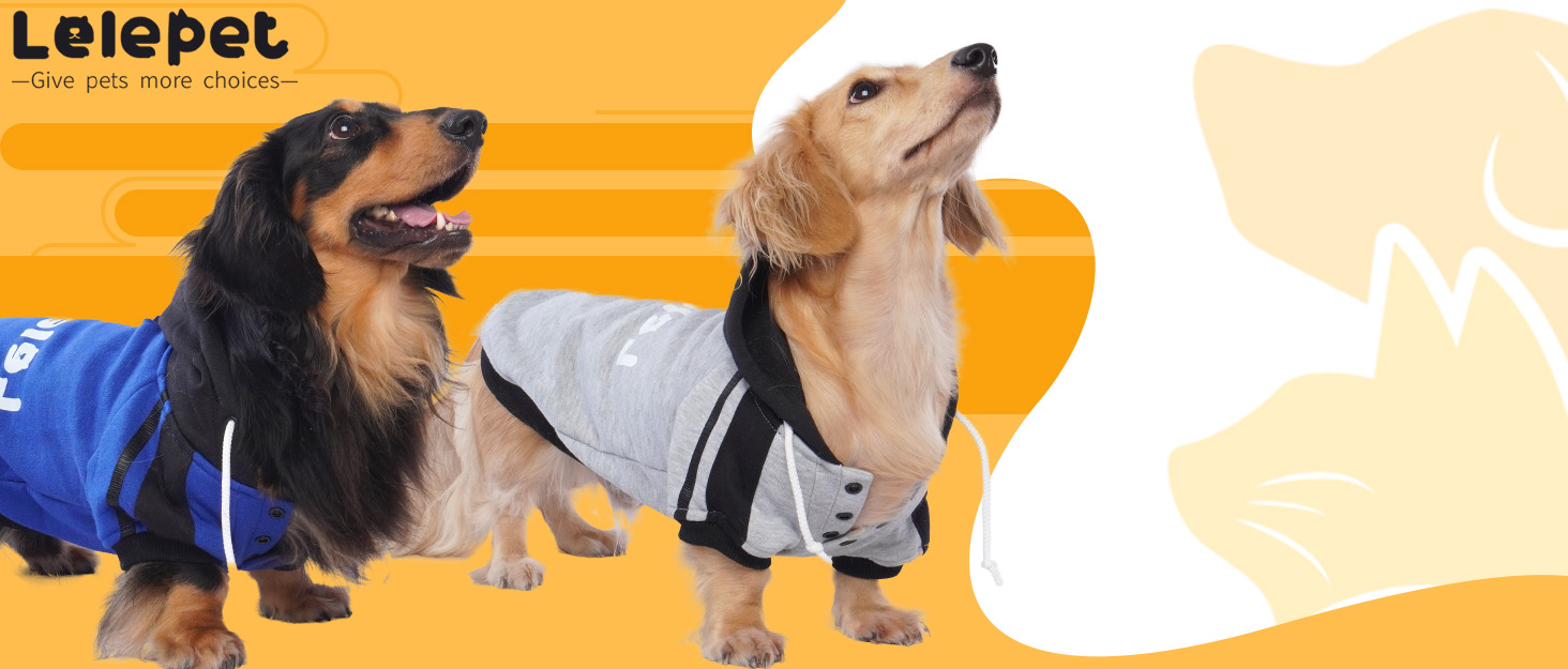 Lelepet Dog Hoodie,Dog Sweatshirt with Hood,Soft Dachshund