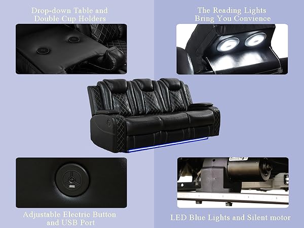 Amazon.com: Dekmxas Living Room Set Brown Breathing Leather