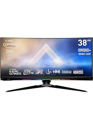 MSI MEG381CQR Plus, 38" Gaming Monitor | 3840 x 1600 (UWQHD+) | Rapid ...