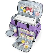 CURMIO Sewing Machine Carrying Case, Universal Tote Bag with Bottom Base Feet Pad Compatible with...