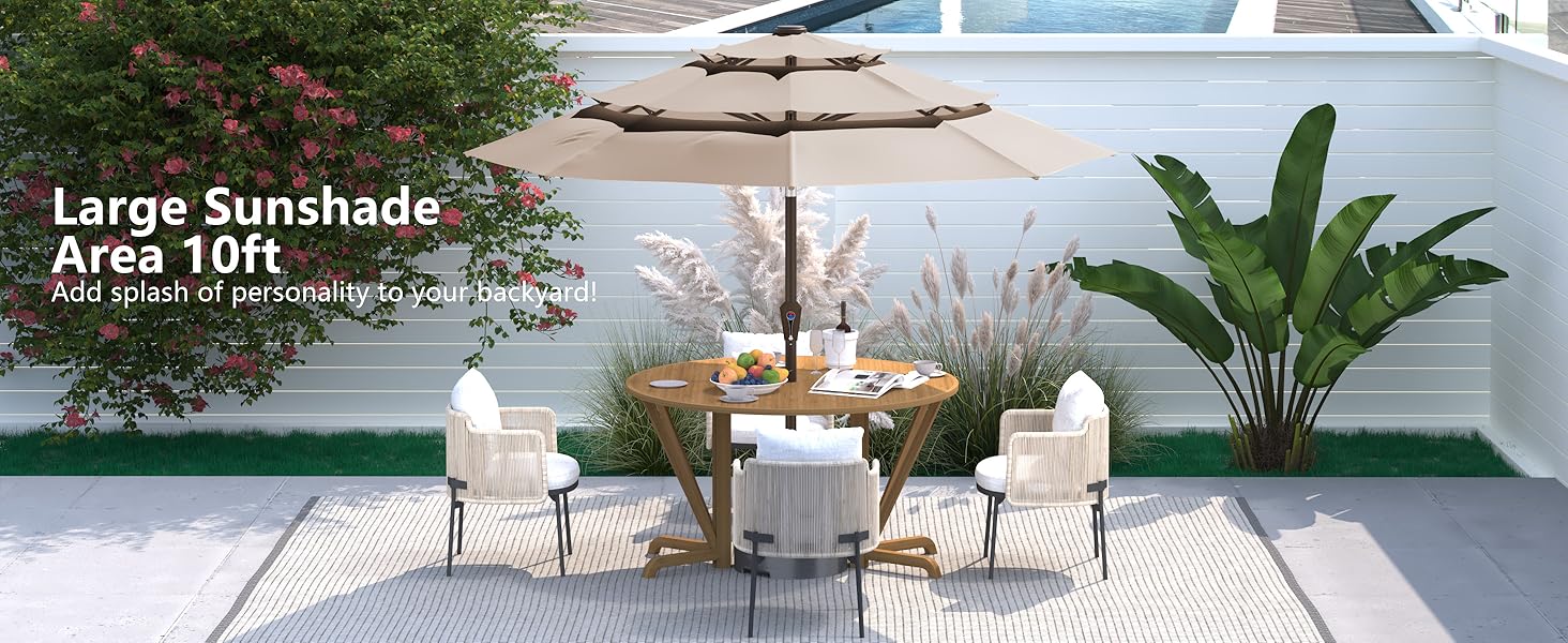 3 tier patio umbrella