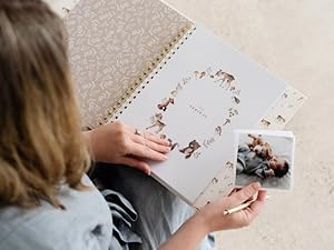 Peachly baby memory book album girls and boys photo books for mom to be baby registry search gift