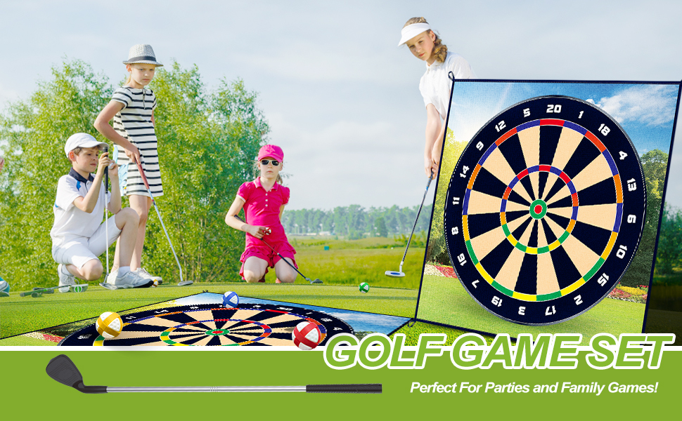 HCBZVV Golf Chipping Game, 180x180cm The Casual Golf Game Set with Golf
