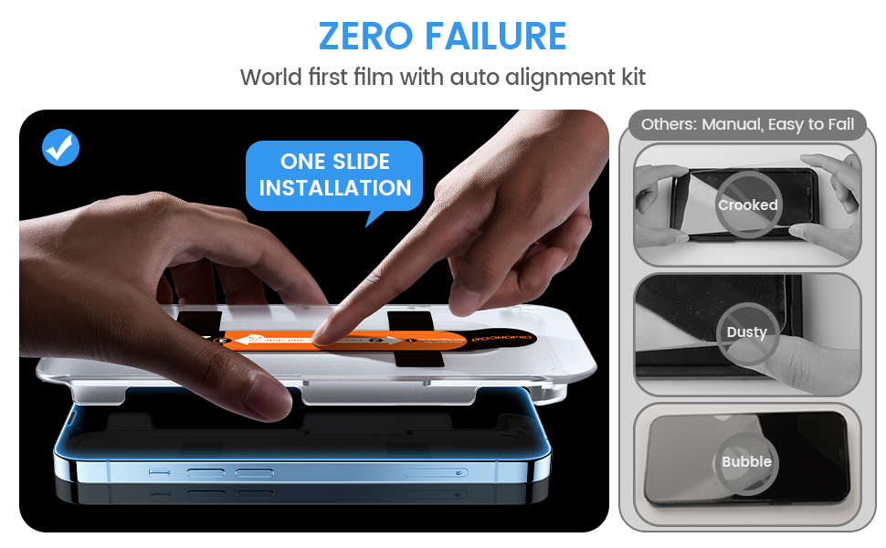 [4+2 Pack] [Auto Alignment Kit] Privacy Screen Protector