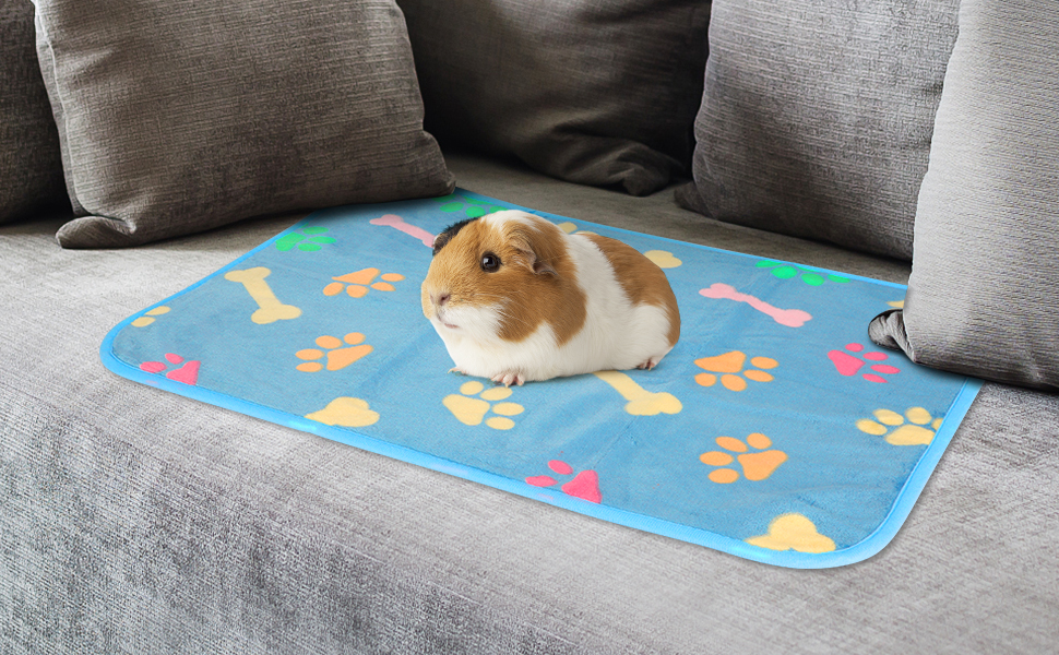 YUEPET 3 Pack Waterproof Guinea Pig Blankets Washable