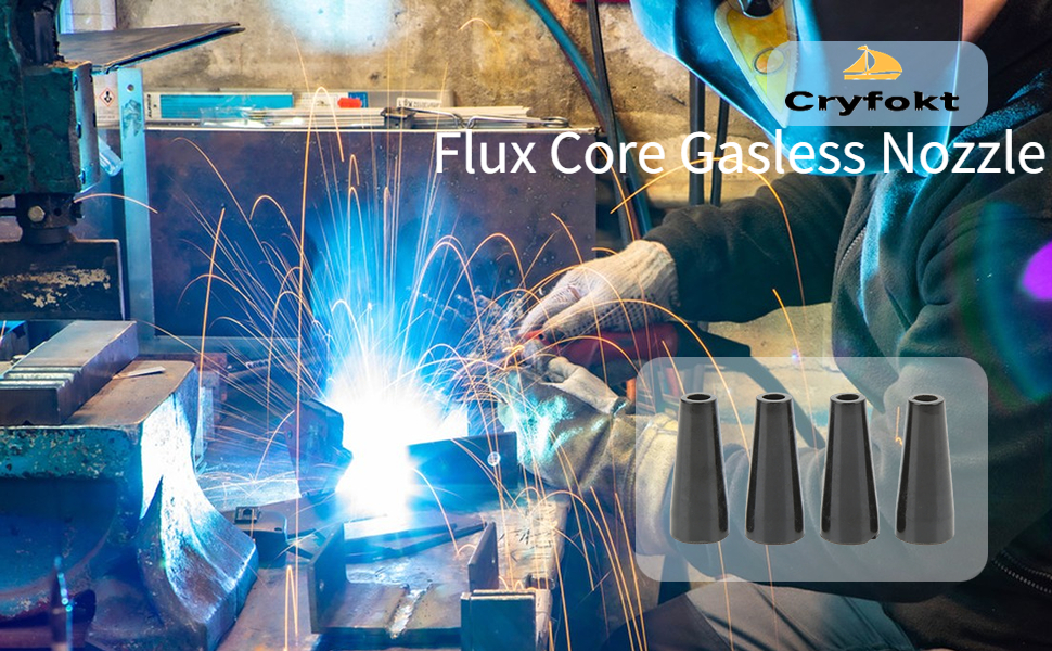 4PCS Flux Core Gasless Nozzle, 100L MIG Welding Torch