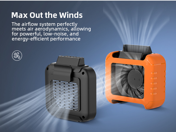 waist clip fan belt fan with battery and charger body cooler personal portable fan waist fan