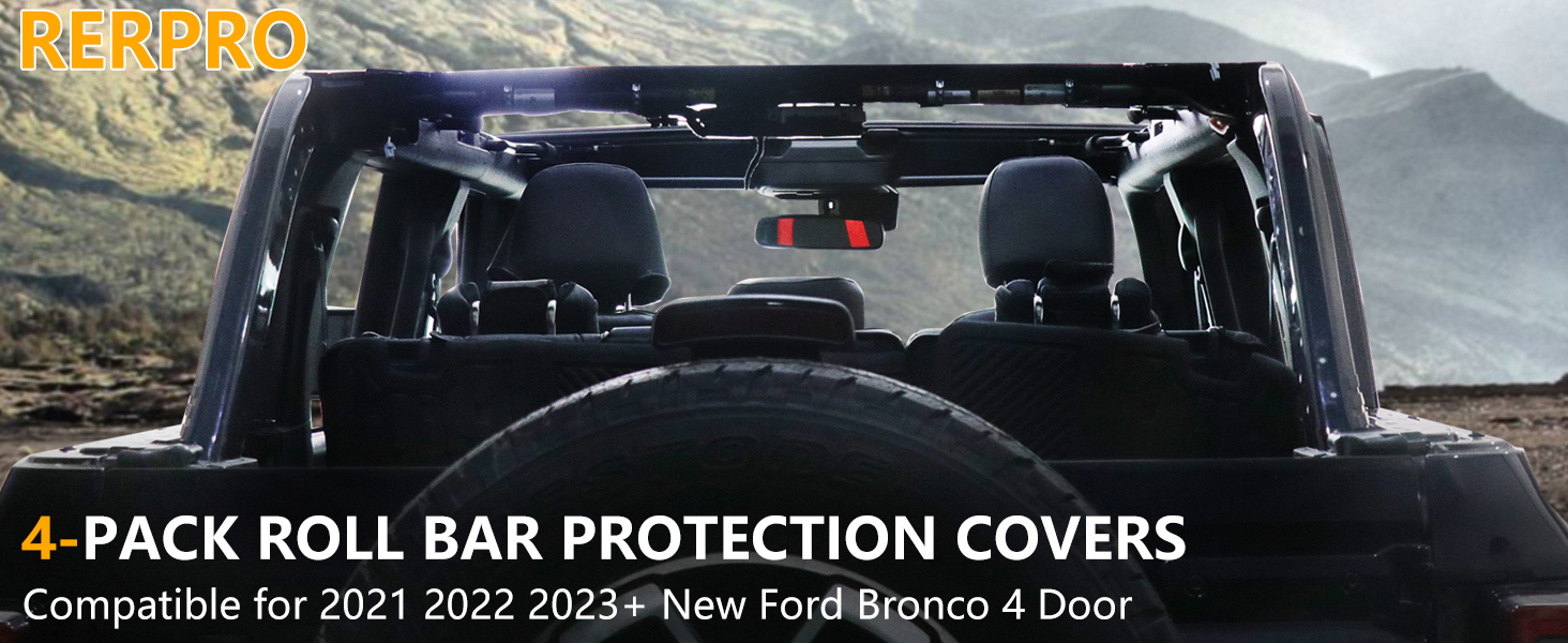 Roll Bar Padding Protector Cover for New Ford Bronco