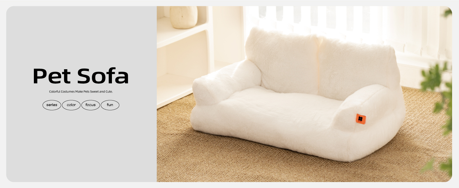 Pet Couch Bed, Washable Cat Beds for Medium Small Dogs