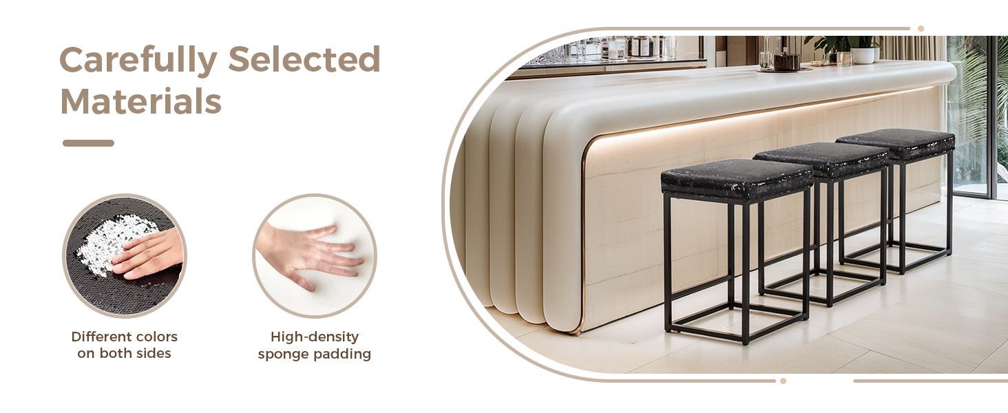 MAISON ARTS Counter Height Bar Stools Set of 4, 24