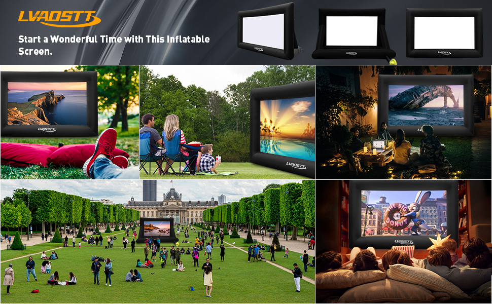 Inflatable Projector Screen for Outside, 20FT Inflatable
