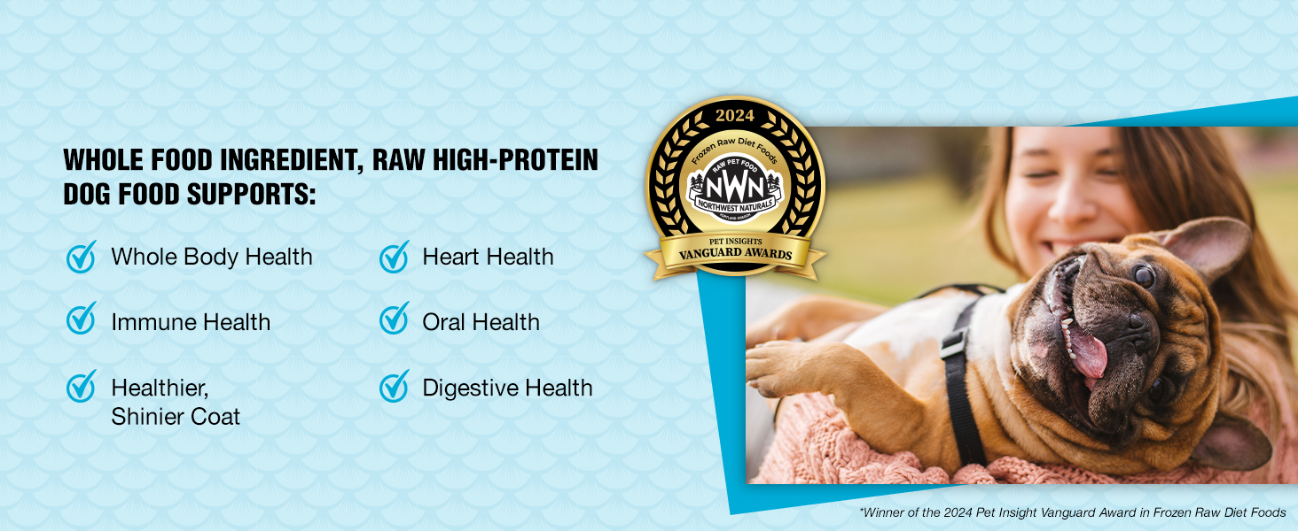Whole Food INGREDIENT RAW high Protein Dog Food SUPPORT: Whole Body Health, Immune & Heart Health