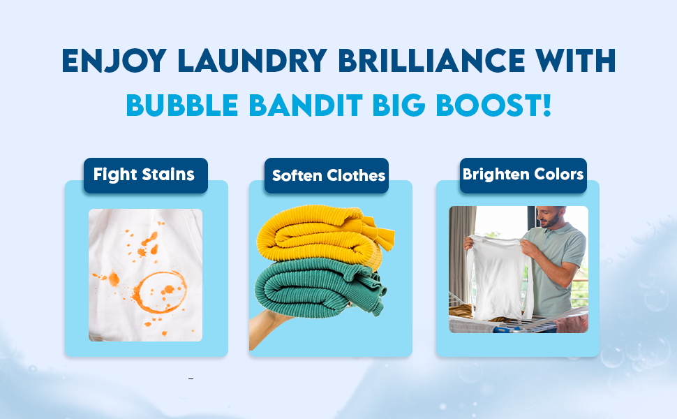 Bubble Bandit BIG BOOST Hard Water Washing Soda for Laundry Booster Powder