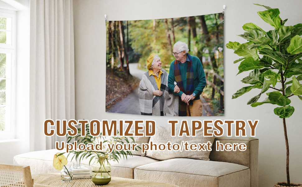 KHYOPQJ Custom Wall Tapestry Customized Tapestry with Photo