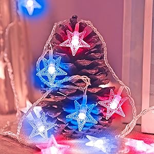 Patriotic Star String Lights